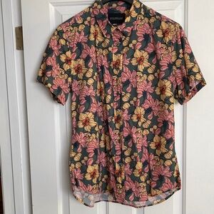 Wildfang Floral 100% cotton short sleeve dress Shirt - L